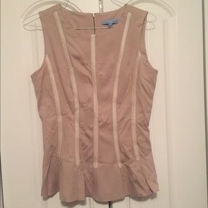 Professional peplum blouse in nude